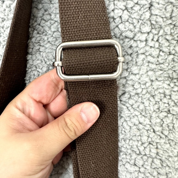 Fossil Crossbody Bag Women Brown Leather Suede Boho Utility Y2K Indie Hippie - Picture 10 of 14